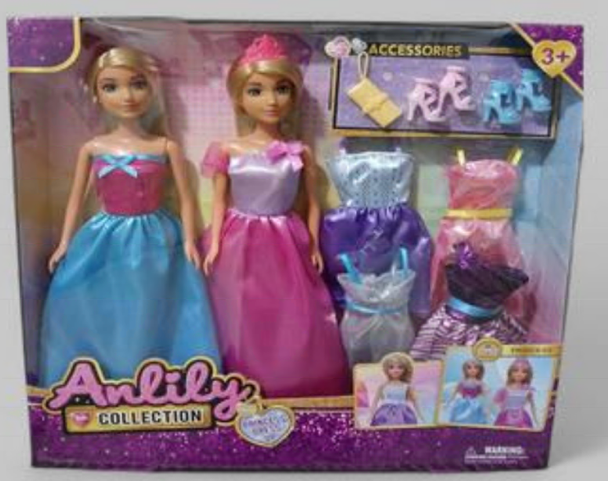 Cantoys Kut. Anlıly Prenses Bebek ( Yedek Elbiseli ) 24Bebekler