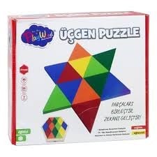 Cantoys Kut. Ahşap Üçgen Puzzle 24 Prç. 36Eğitici Materyaller