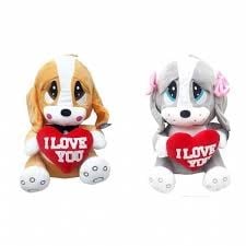 Cantoys Pel. 40 Cm Üzgün Köpek(Kalp Tutan) 36 Kahve GriPeluş Oyuncaklar