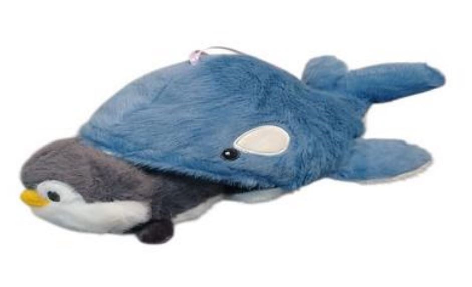 Cantoys Pel.22 Cm Balık Ağzında Hayvan ( İpli Çekilen ) 143 Penguen TavsanPeluş Oyuncaklar