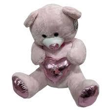 CanToys Peluş 80 cm Kalpli Oturan Ayı (Altın Serisi)20Peluş Oyuncaklar