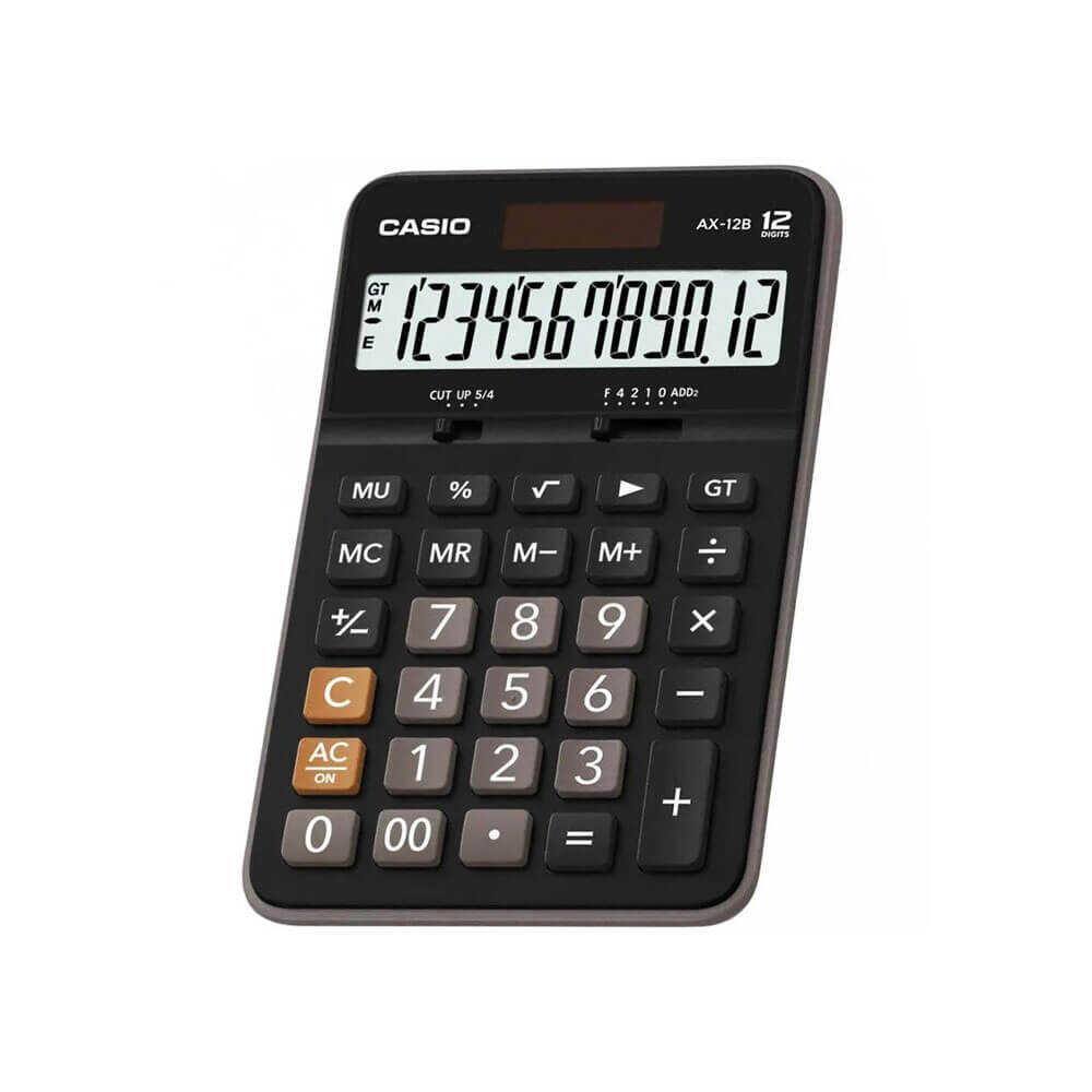 Casio Ax-12 B 12 Hane Hesap Makinası Siyah Casio Ax-12 B 12 Hane Hesap Makinası Siyah  - Kirtasiyem NetHesap Makineleri