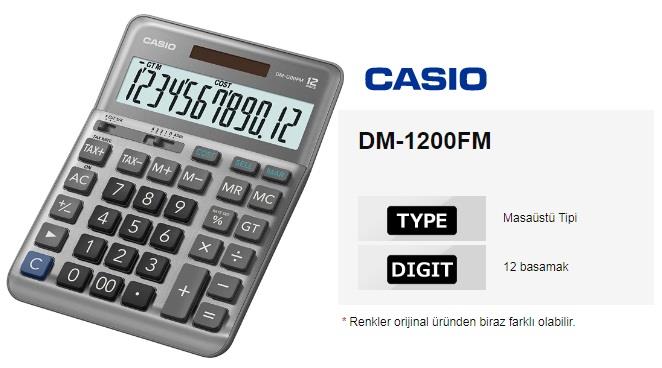 Casio Dm-1200 Fm 12 Hane Hesap Makinası B. Boy Tax Çift HafızaCasio Hesap Makinası 12 Hane , B. Boy , Tax , Çift Hafıza Dm-1200 Bm - Kirtasiyem NetHesap Makineleri
