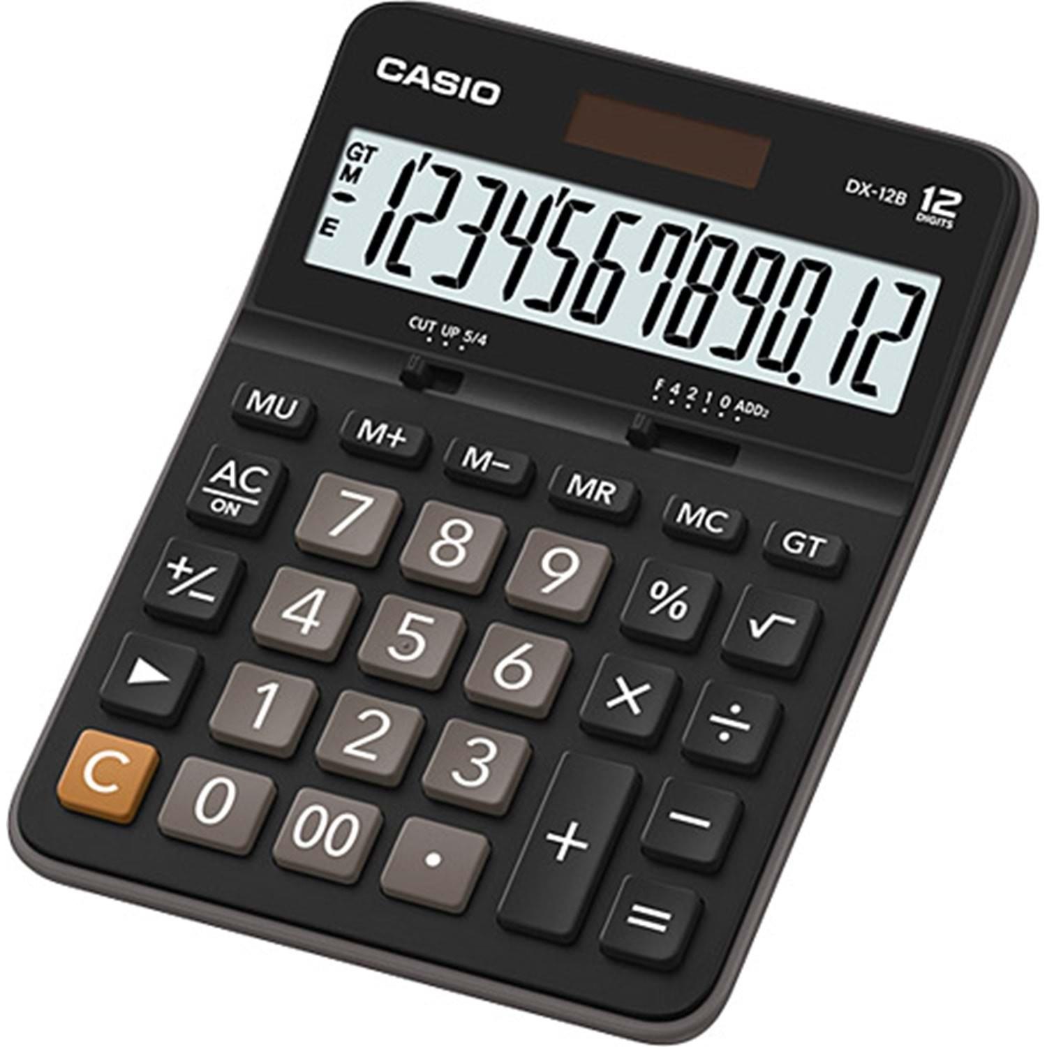 Casio Dx-12 B 12 Hane Hesap Makinası Siyah Renk Casio Dx-12 B 12 Hane Hesap Makinası Siyah Renk  - Kirtasiyem NetHesap Makineleri
