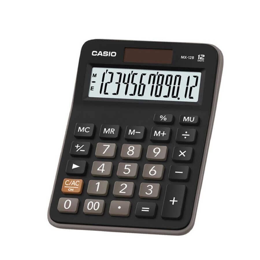 Casio Mx-12 B 12 Hane Hesap Makinası Siyah Casio Mx-12 B 12 Hane Hesap Makinası Siyah  - Kirtasiyem NetHesap Makineleri