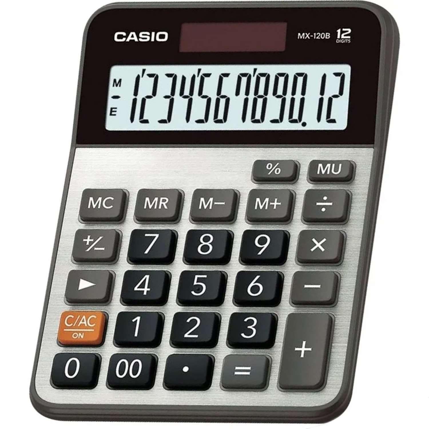 Casio Mx-120 B Hesap Makinesi Metal YuzeyCasio Hesap Makinası 12 Hane , Metal Yuzey Mx-120 B - Kirtasiyem NetHesap Makineleri
