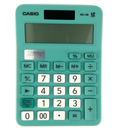 Casio MX-12B-GN-W-DC 12 Haneli Hesap Makinesi Masaüstü Yeşil Casio MX-12B-GN-W-DC 12 Haneli Hesap Makinesi Masaüstü Yeşil  - Kirtasiyem NetHesap Makineleri