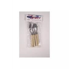 Ceoart Metal Spatula 4'Lü Set (Naturel Ahşap Sap) CEO-SN0012Spatula