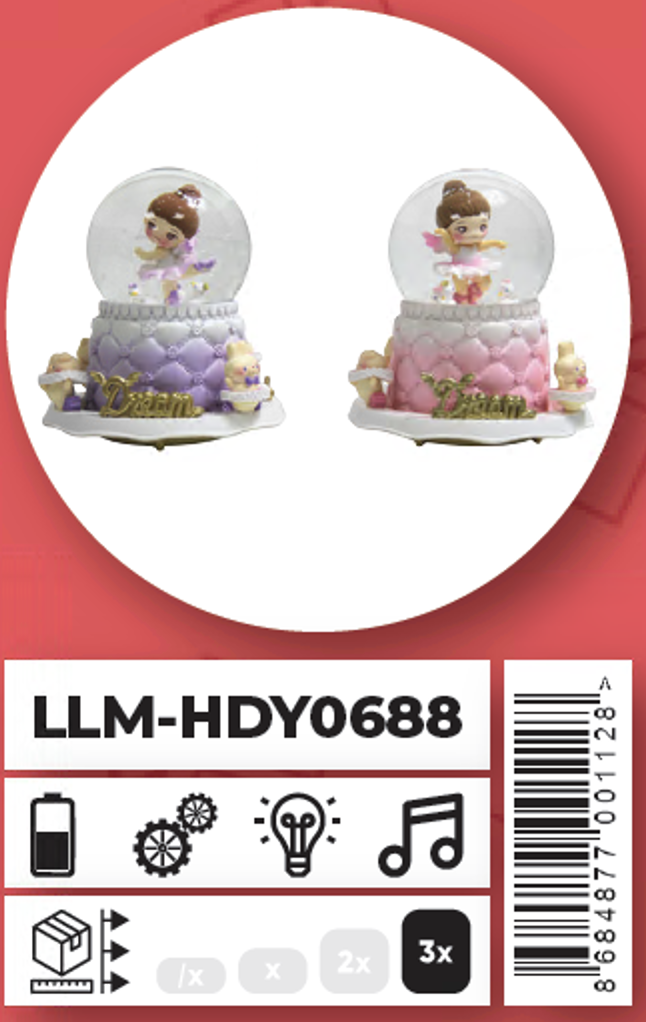 Ceren Kar Küresi Büyük Boy Dönenceli Balerin LLM-HDY0688Hediyelik Eşyalar