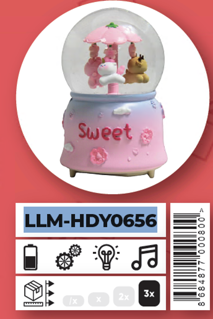 Ceren Kar Küresi Büyük Boy Unicorn Şemsiye LLM-HDY0656Hediyelik Eşyalar