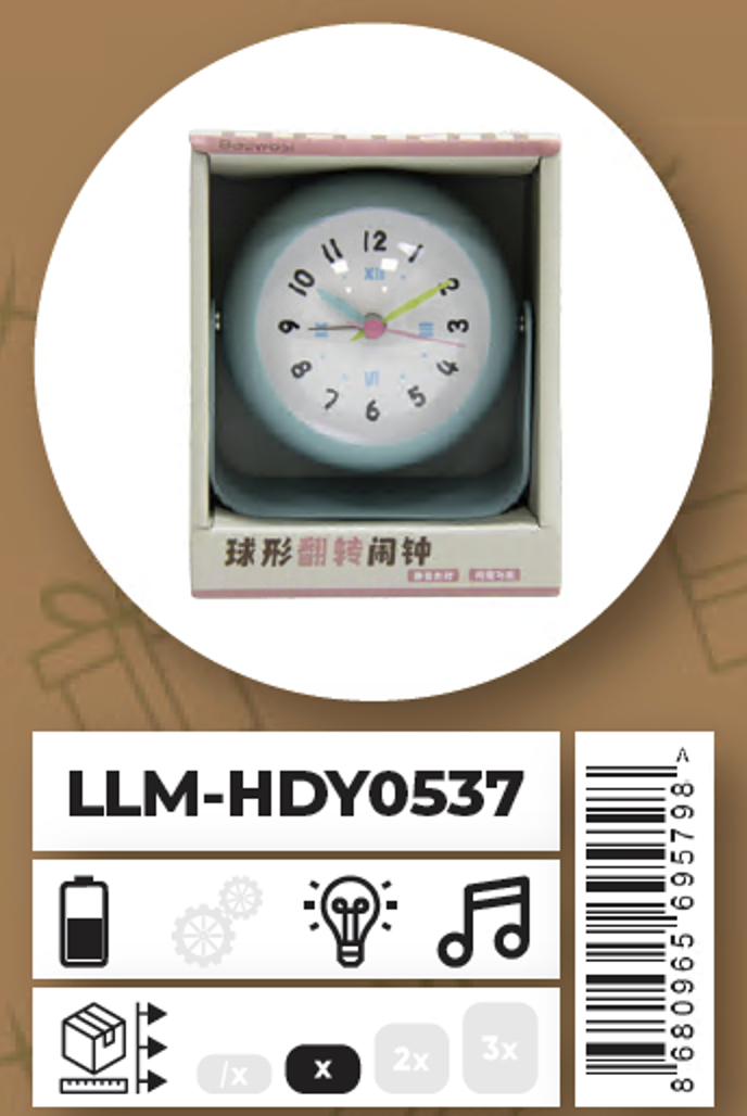 Ceren Metal Mavi Yuvarlak Saat LLM-HDY0537Hediyelik Eşyalar