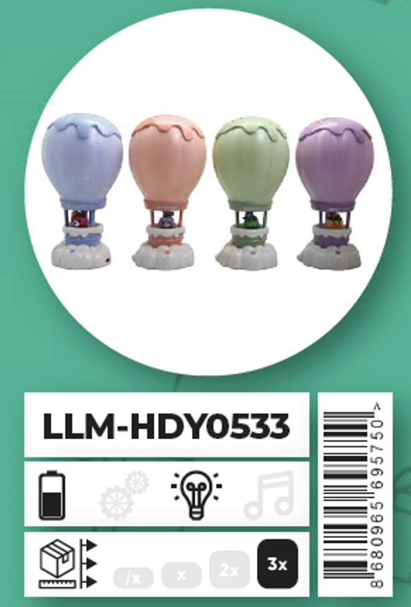 Ceren Sevimli Balon Masa Lambası LLM-HDY0533Diğer Kırtasiye Ürünleri