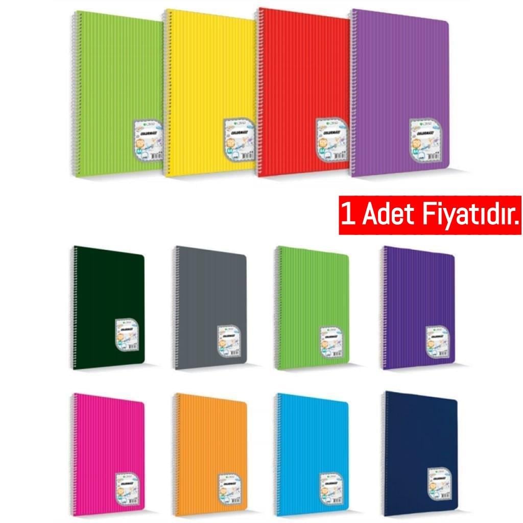 Çınar A5 96-4 Colormaxi Spiralli Defter P.P Kapak Kareli *96 (1 Adet)Çınar A5 96-4 Colormaxi Spiralli Defter P.P Kapak Kareli *96 - Kirtasiyem.netSpiralli Plastik Kapak Defterler