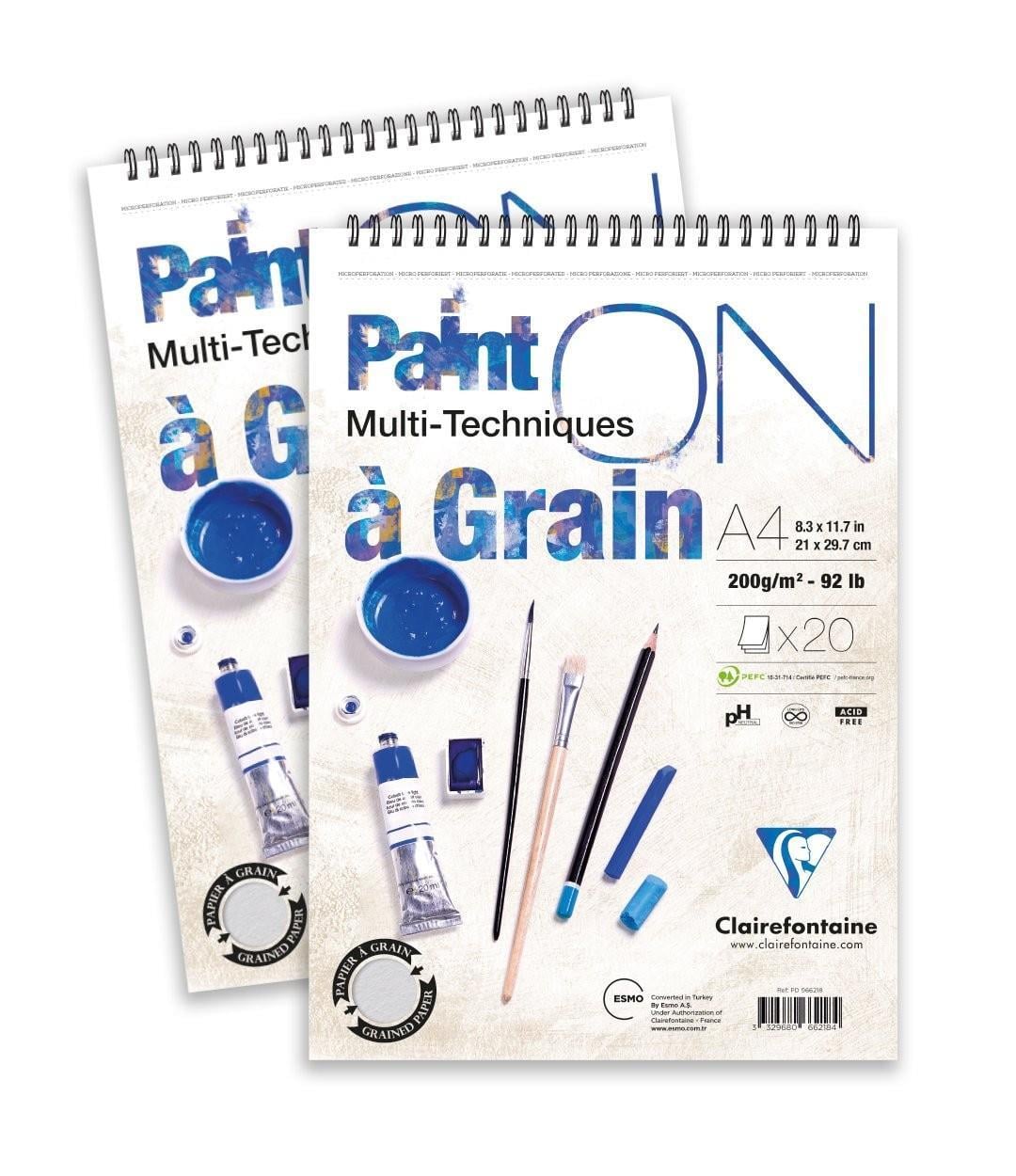 Clairefontaine Paint-On Çizim Blok Üst Spiral A3 200Gr 20 YaprakClrf Paint-On Çizim Blok Üst Spiral A3 200Gr 20 Yaprak - Kirtasiyem.netÇizim Bloknotları