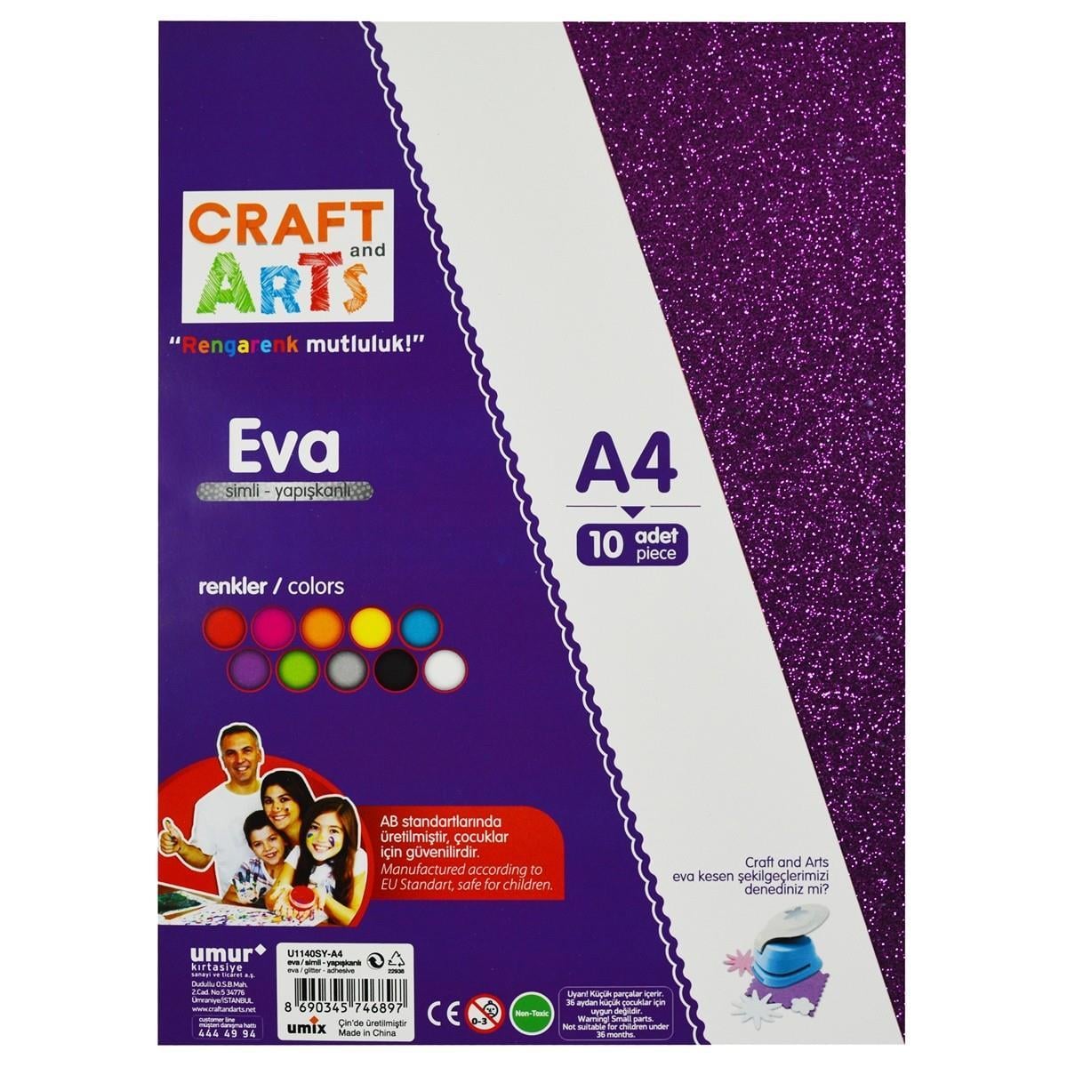 Craft&Arts Eva A4 Simli Yapışkanlı 10 LuCraft&Arts Eva A4 Simli Yapışkanlı 10 Lu - Kirtasiyem.net8.Sınıf