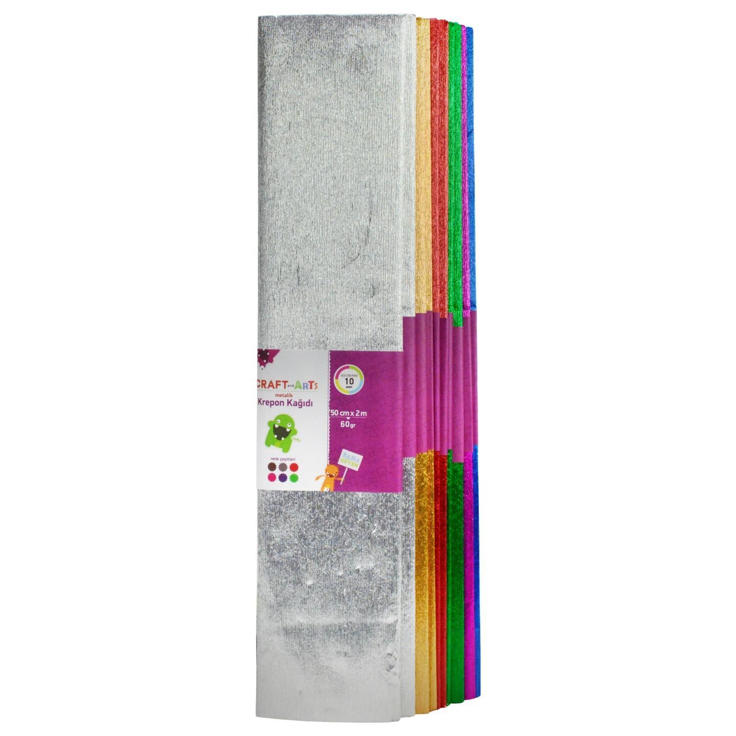 Craft&Arts Krapon Kağıdı 50X200 10.LuCraft&Arts Krapon Kağıdı 50X200 10.Lu - Kirtasiyem.netKrapon Kağıtları