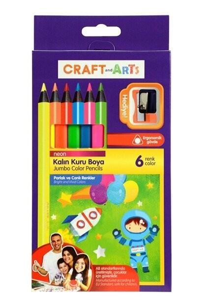 Craft&Arts Kuru Boya Jumbo Neon 6 Lı PaketCraft&Arts Kuru Boya Jumbo Neon 6 Lı Paket - Kırtasiyem.netKuru Boyalar