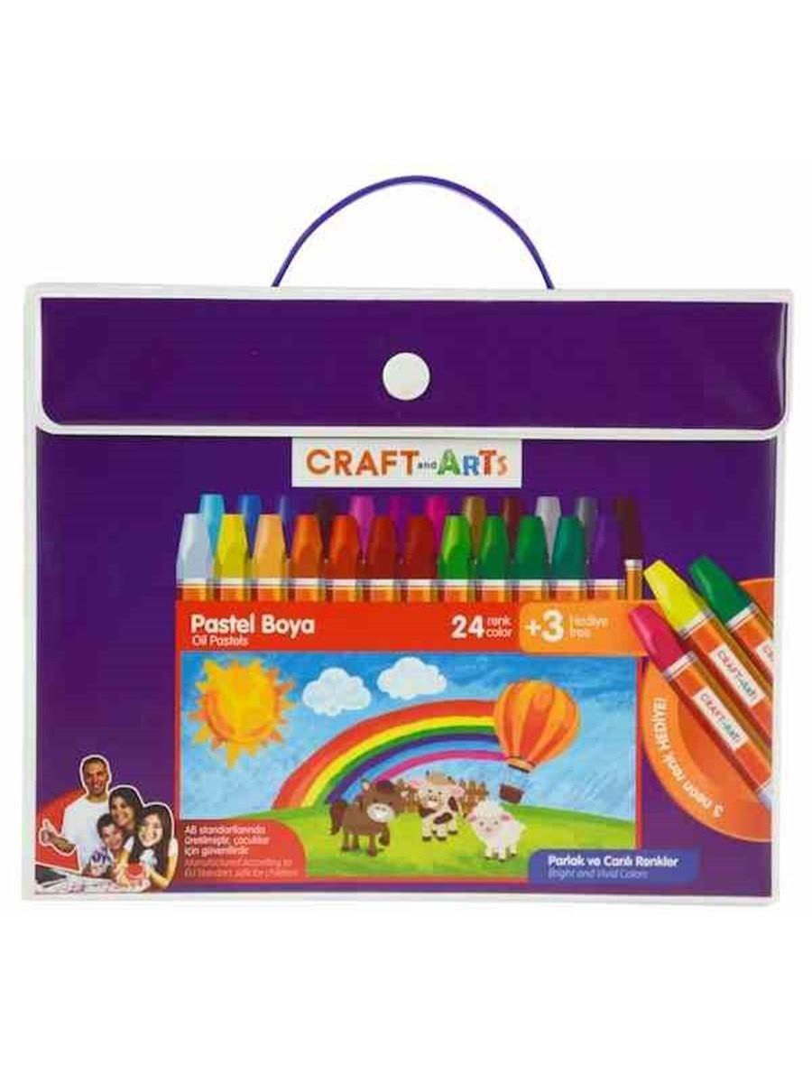 Craft&Arts Pastel Boya 24 Renk ÇantalıCraft&Arts Pastel Boya 24 Renk Çantalı - Kırtasiyem.netPastel Boyalar