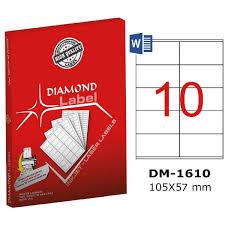 Dıamond Bilgisayar Etiketi 105X57 DM-1610Bilgisayar Etiketleri