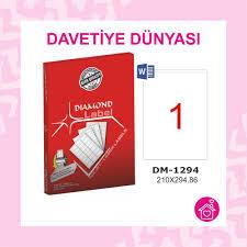 Dıamond Bilgisayar Etiketi 210X294.86 DM-12944.Sınıf