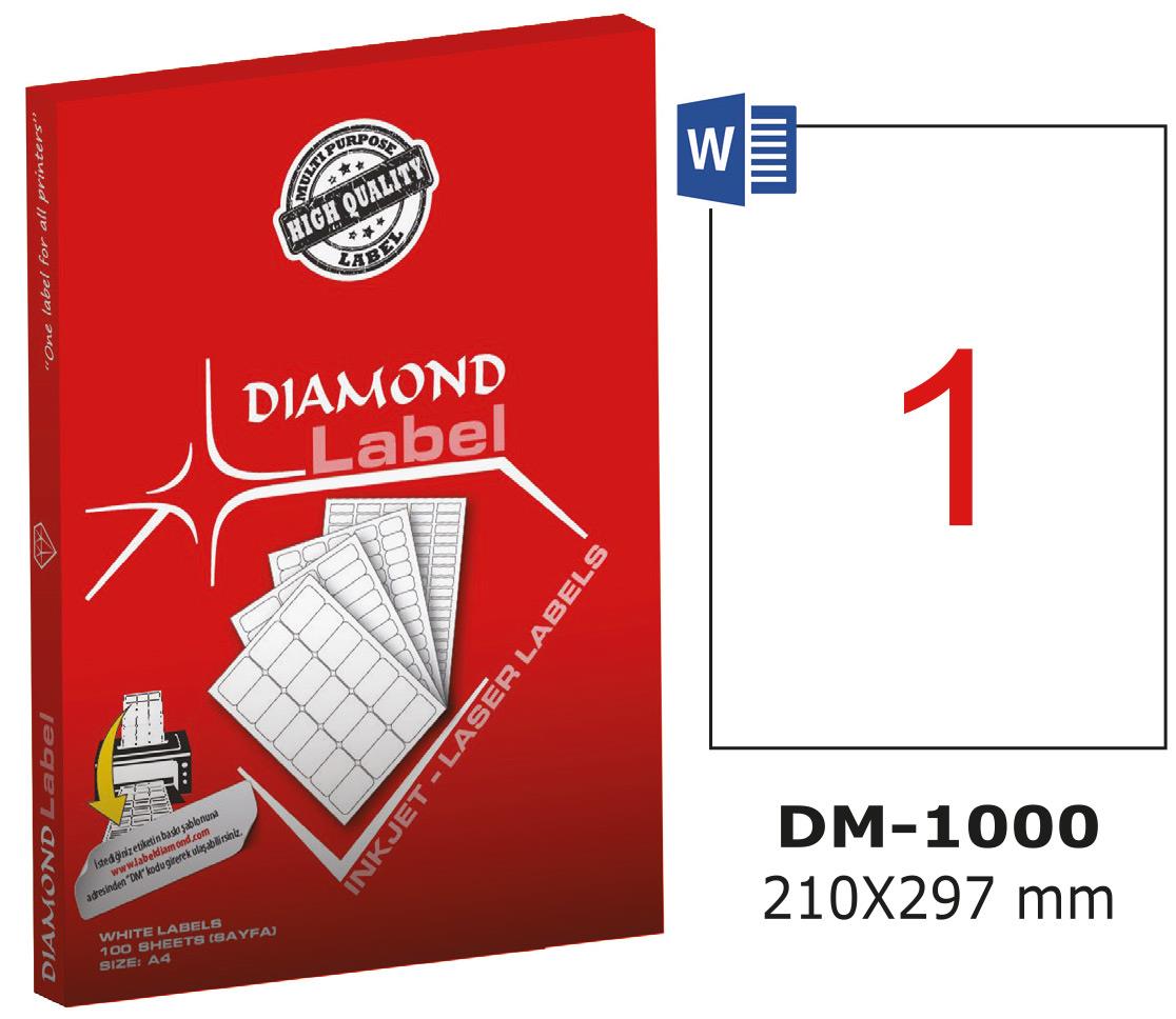 Dıamond Bilgisayar Etiketi 210X297 DM-1000Dıamond Bilgisayar Etiketi 210X297 DM-1000 - Kirtasiyem.netBilgisayar Etiketleri