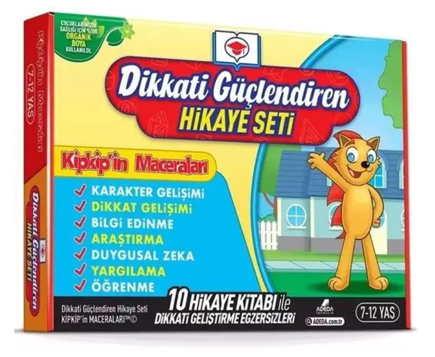 Dikkati Güçlendiren Hikaye Seti Kip Kipin Maceraları Kutulu Set (10 Kitap Takım)Dikkati Güçlendiren Hikaye Seti Kip Kipin Maceraları Kutulu Set (10 Kitap Takım) - Kirtasiyem.netEğitici Kitaplar