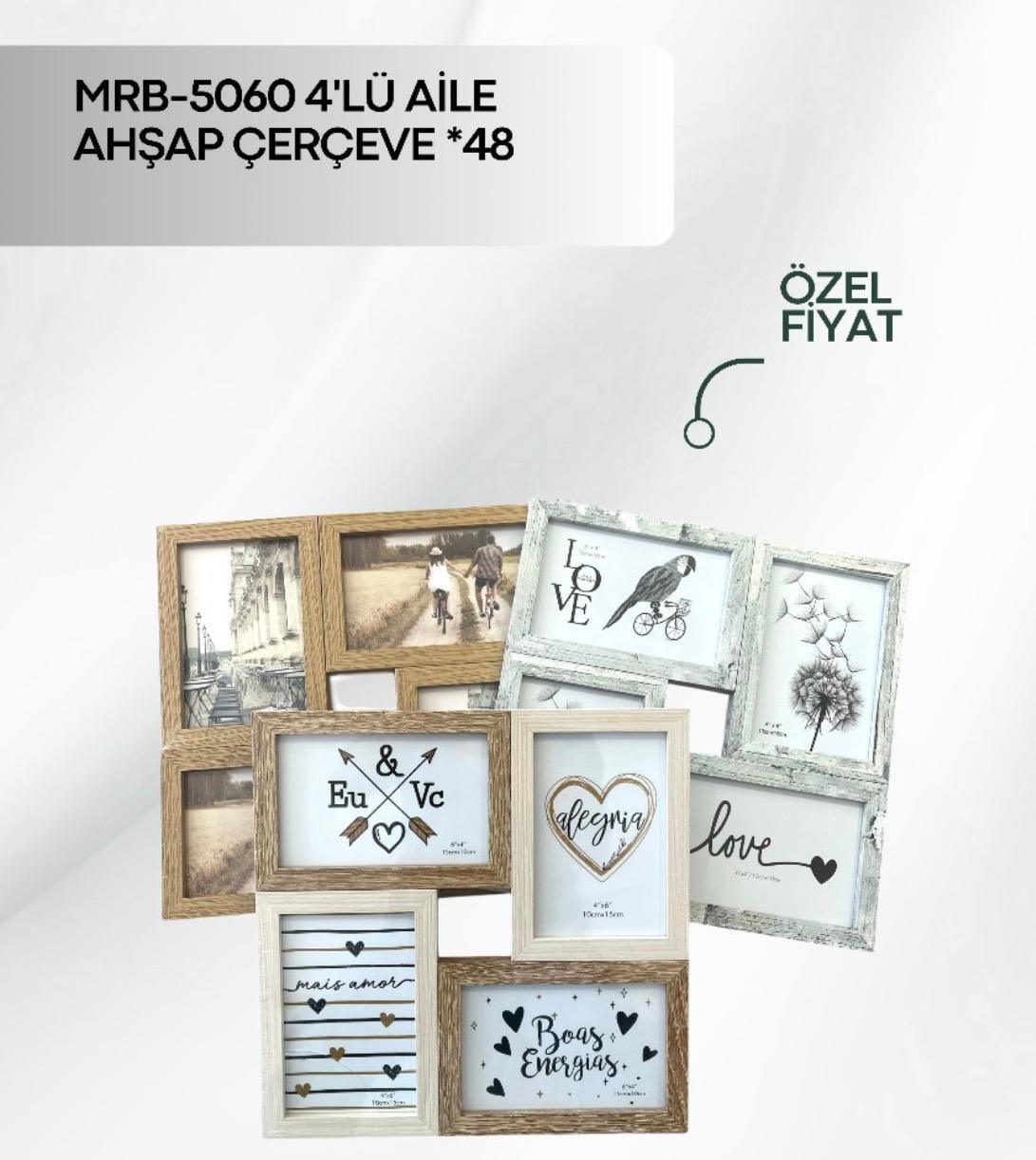 Dinamik 4'lü Aile Ahşap Çerçeve MRB-5060Hediyelik Eşyalar