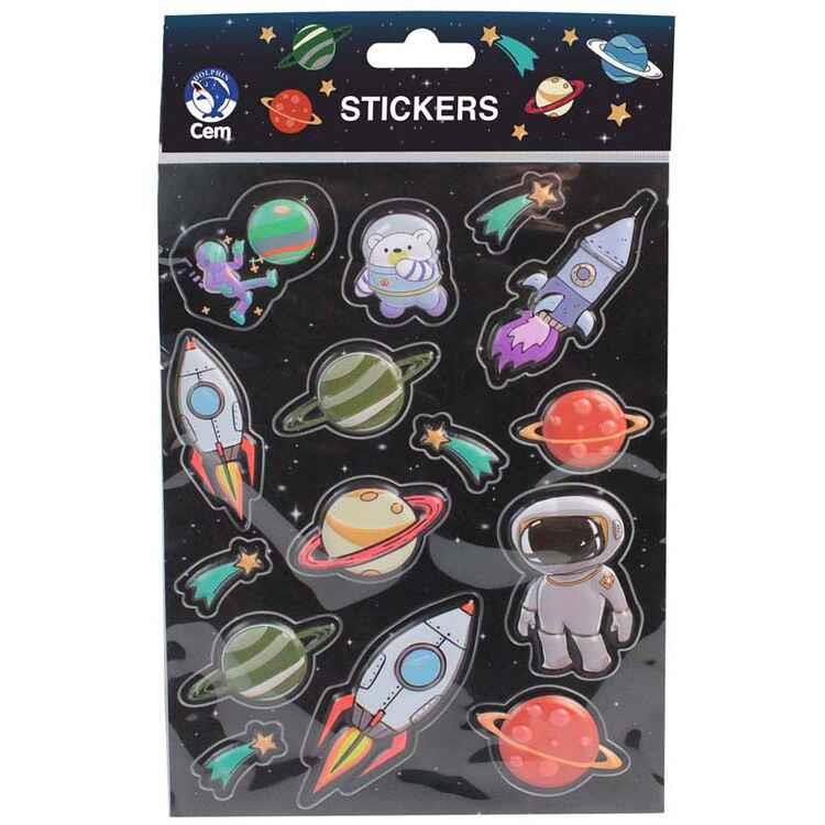Dolphın Spc-4673 Uzay Kabartmalı StıckerDolphın Spc-4673 Uzay Kabartmalı Stıcker - Kirtasiyem NetStickerlar