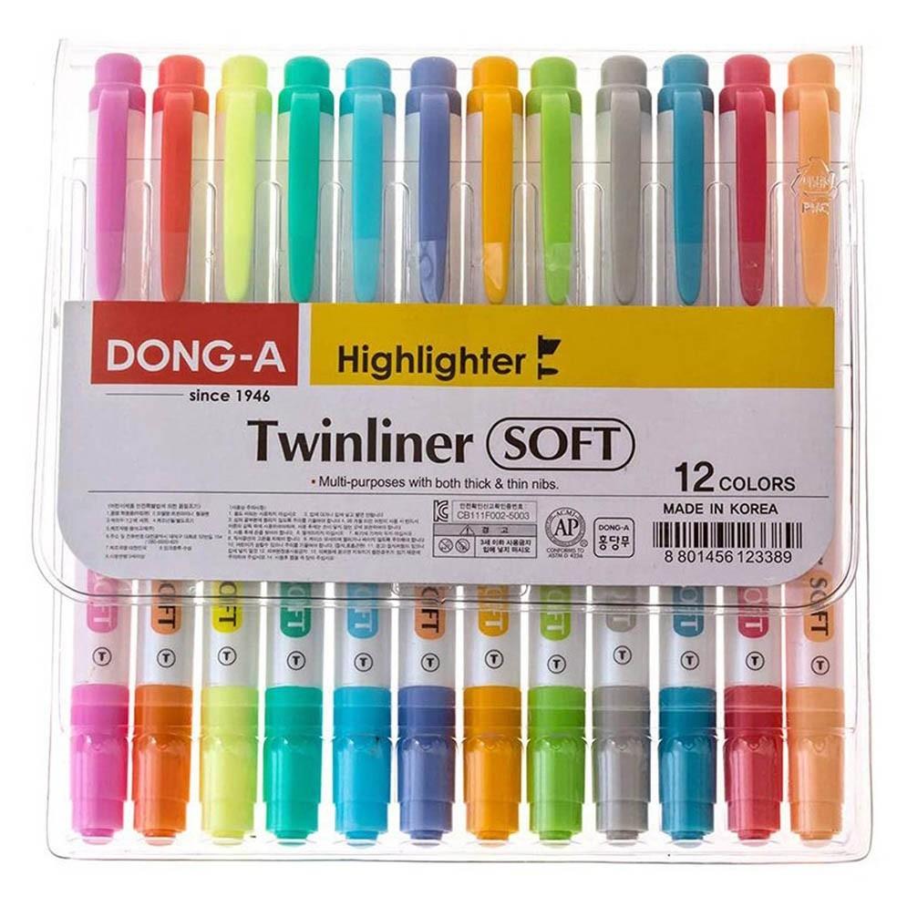 Dong A Fosforlu Kalem Twinliner Soft 12 Adet SetDong-A Twınlıner Soft Fosforlu Kalem 12 Adet Set - Kirtasiyem.netFosforlu Kalemler