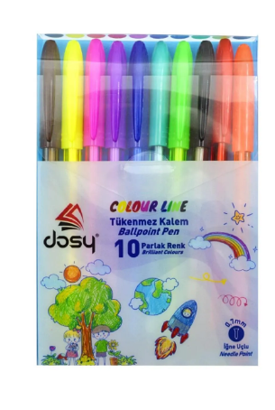 Dosy Colour Line 0.7 mm 10 lu KarışıkDosy Colour Line 0.7 mm 10 lu Karışık - Kirtasiyem.netCilt Kapağı