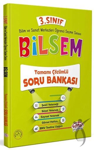 Editör 3. Sınıf Bilsem Tamamı Çözümlü Soru Bankası Diğer Kırtasiye Ürünleri