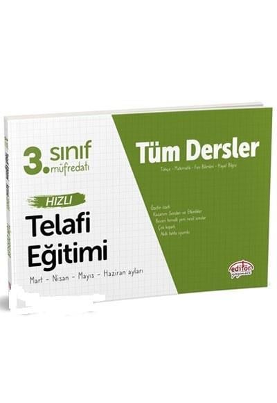 Editör 3. Sınıf Tüm Dersler Hızlı Telafi Eğitimi Editör 3. Sınıf Tüm Dersler Hızlı Telafi Eğitimi  - Kirtasiyem.net3.Sınıf