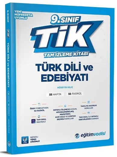 Eğitim Vadisi Taktik 9.Sınıf Tam Izleme Kitabı Türk Dili Ve Edeb.(24-25)AYT
