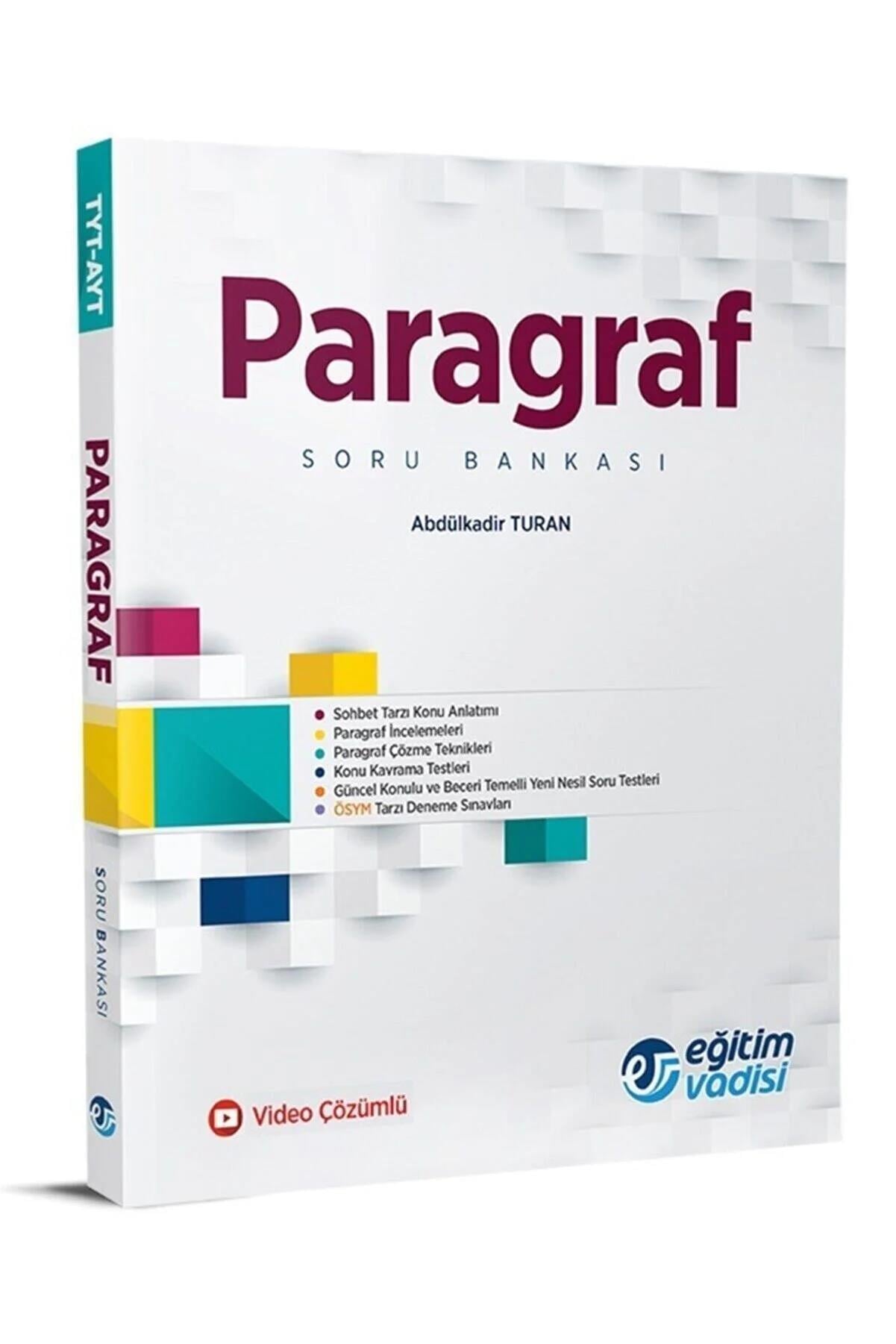 Eğitim Vadisi Tyt-Ayt Parağraf Soru BankasıEğitim Vadisi Tyt-Ayt Parağraf Soru Bankası - Kirtasiyem.netTYT