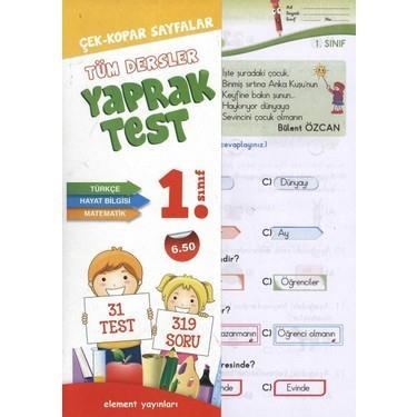 Element 1. Sınıf Tüm Dersler Yaprak TestElement 1. Sınıf Tüm Dersler Yaprak Test - Kirtasiyem.netİlkokul