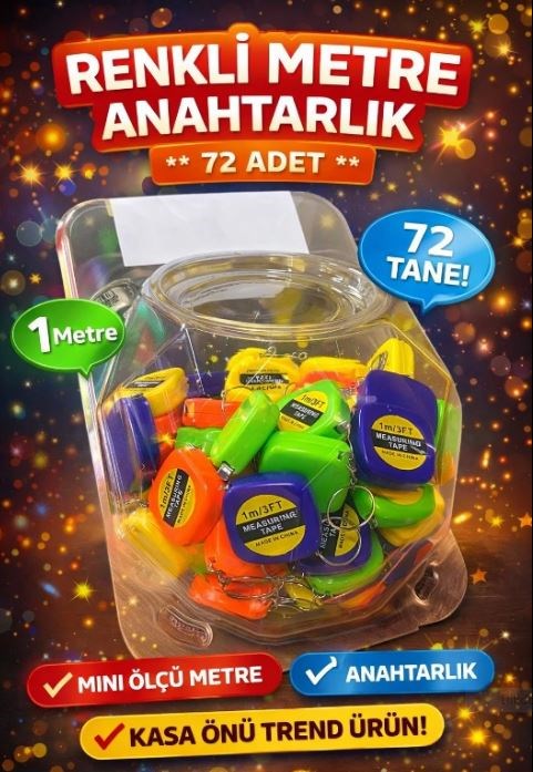 Elf Renkli Metre Anahtarlık_72  (1 ADET)Diğer Oyuncak Ürünleri