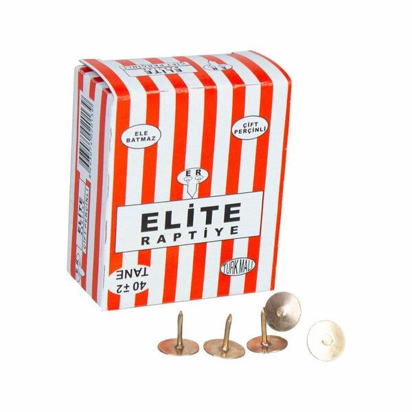 Elite Raptiye Düz 40 Tane Kutu İçiElite Raptiye Düz 40 Tane Kutu İçi - Kirtasiyem.netRaptiyeler
