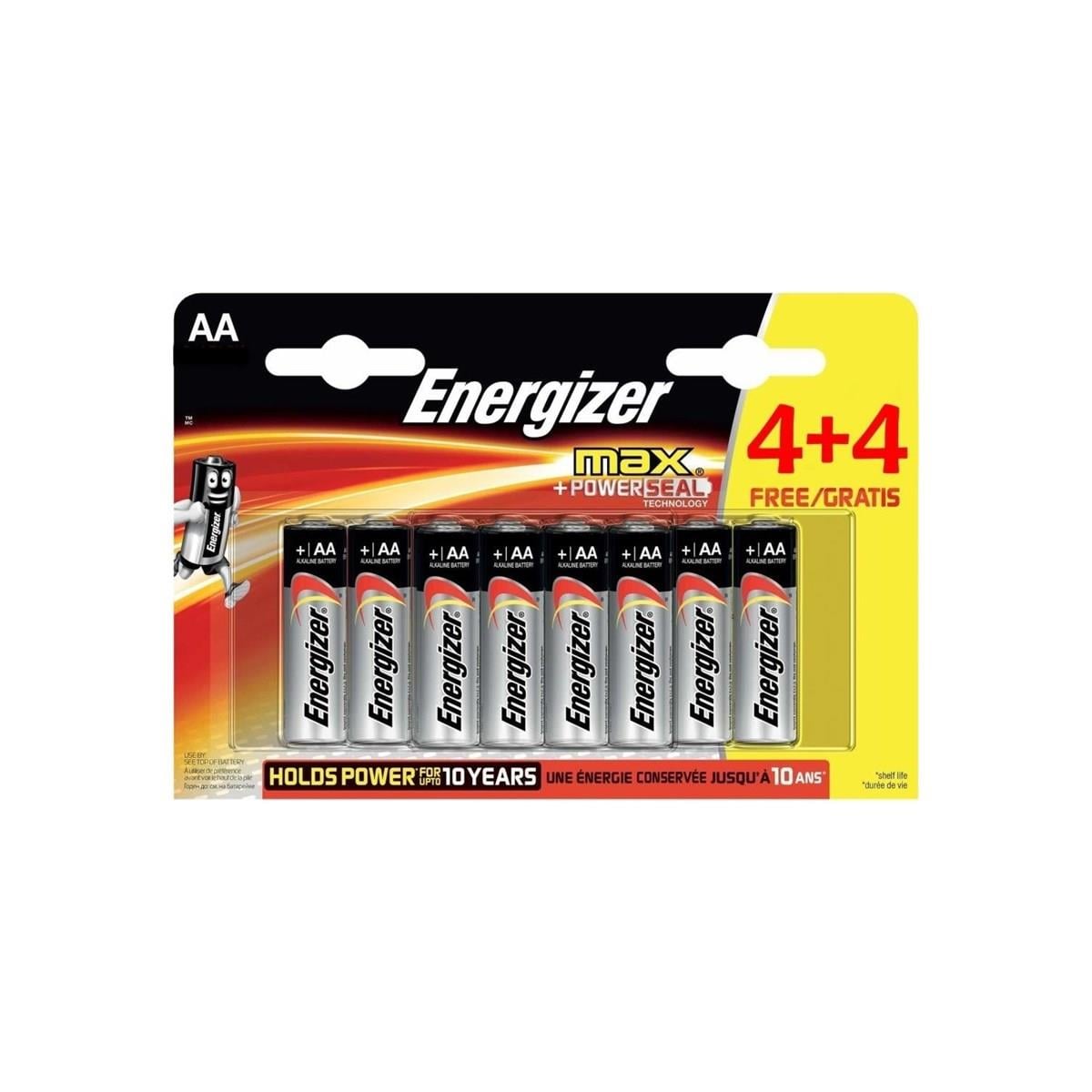 Energizer Pil Max Alkalin Aa Bp8 4+4Energizer Pil Max Alkalin Aa Bp8 4+4 - Kirtasiyem NetPil