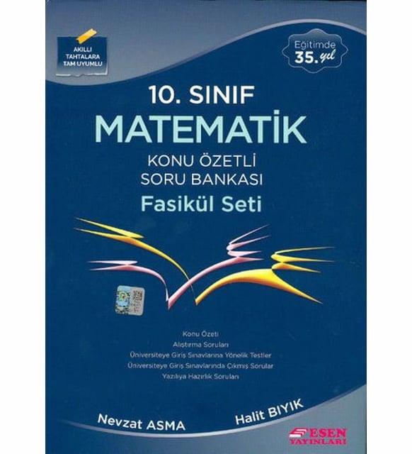Esen 10. Sınıf Matematik Konu Özetli Soru Bankası Fasikül SetiEsen 10. Sınıf Matematik Konu Özetli Soru Bankası Fasikül Seti - Kirtasiyem.net10.Sınıf