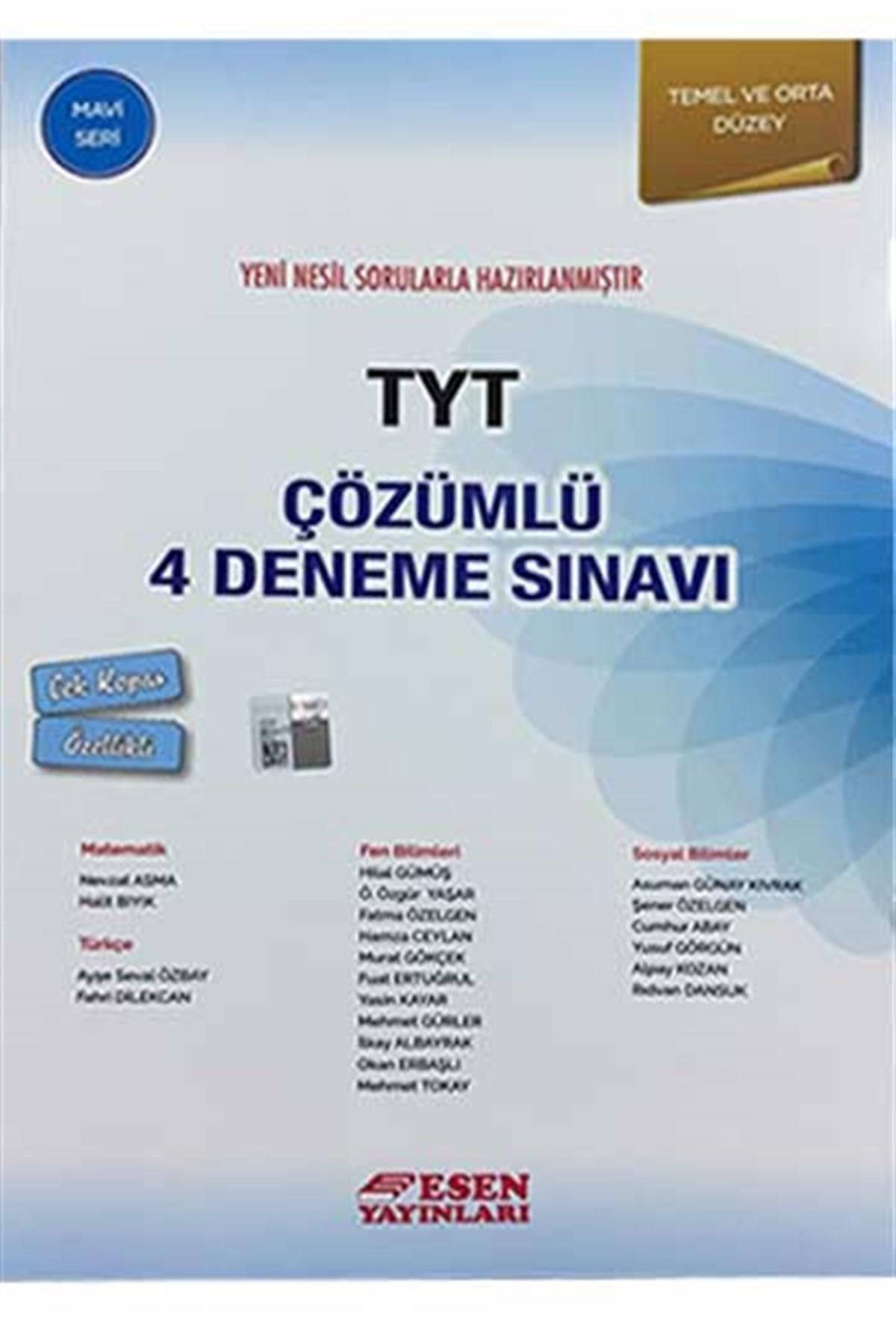 Esen Tyt Çözümlü 4 Deneme Sınavı Mavi SeriEsen Tyt Çözümlü 4 Deneme Sınavı Mavi Seri - Kirtasiyem.netTYT