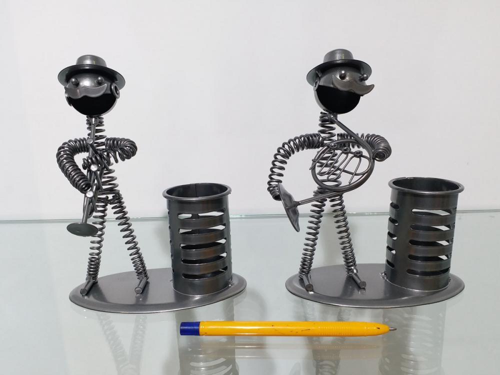 Espa Metal Biblo Kalemlikli Şapkalı MüzisyenlerHediyelik Eşyalar
