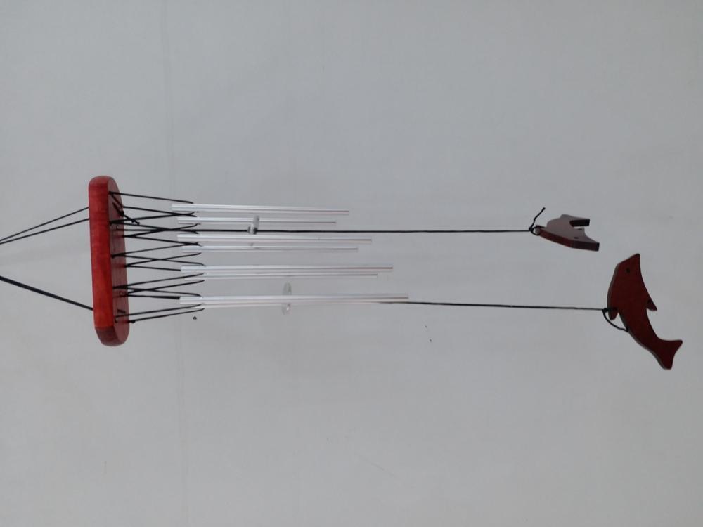 Espa Rüzgar Çanı Metal Düz Ahşap Renk Ay YıldızHediyelik Eşyalar