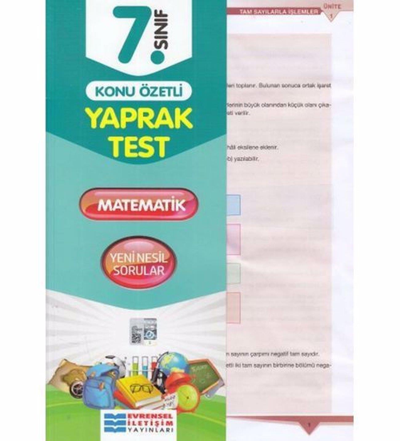 Evrensel 7. Sınıf Matematik Konu Özetli Yaprak TestEvrensel 7. Sınıf Matematik Konu Özetli Yaprak Test - Kirtasiyem.net7.Sınıf