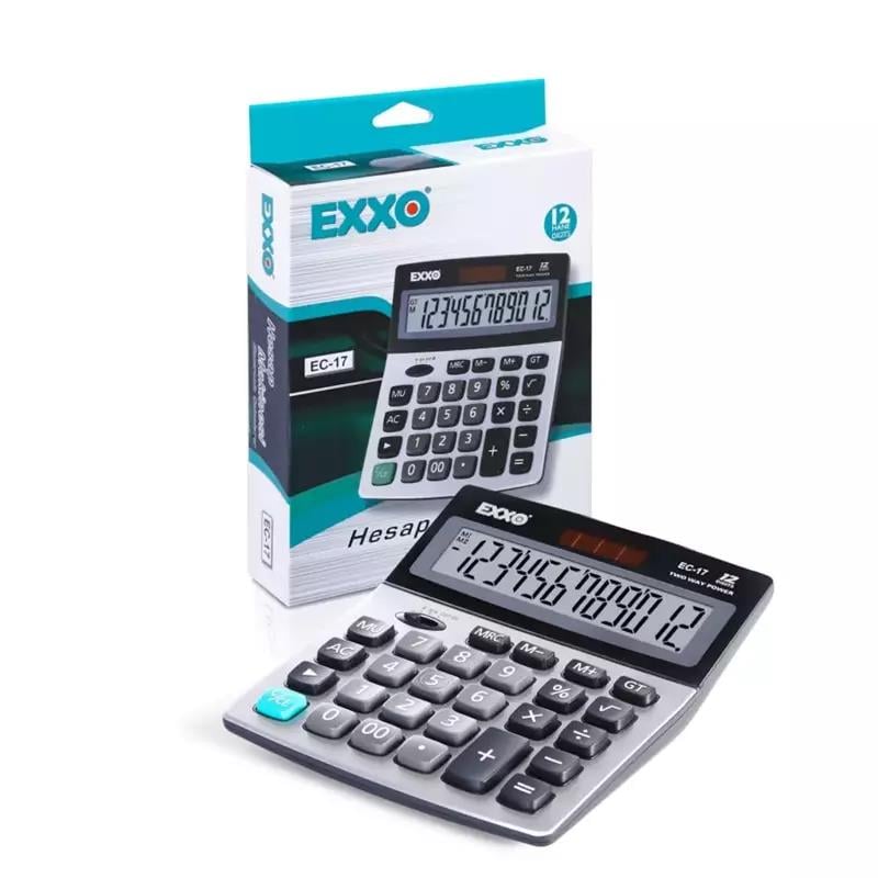 Exxo Hesap Makinesi Orta Geniş Boy 158X132MmExxo Hesap Makinesi Orta Geniş Boy 158X132Mm - Kirtasiyem NetHesap Makineleri
