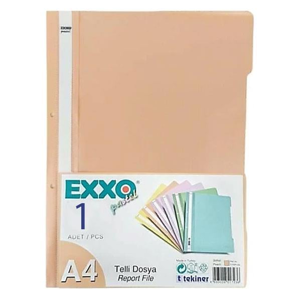 Exxo Pp Pastel Telli Dosya A4/800 Somon 50 liExxo Pp Pastel Telli Dosya A4/800 Somon (1 Adet) - Kirtasiyem.netTelli Dosyalar