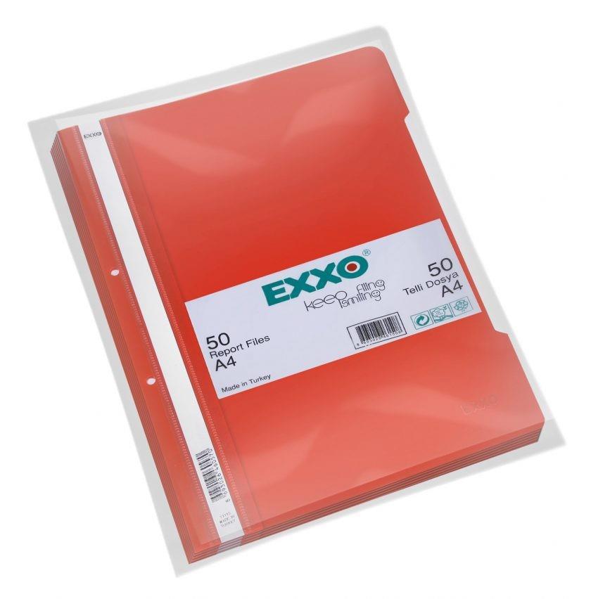 Exxo Telli Dosya Pp A4 Kırmızı 50 liExxo Telli Dosya Pp A4 Kırmızı - Kirtasiyem.netTelli Dosyalar