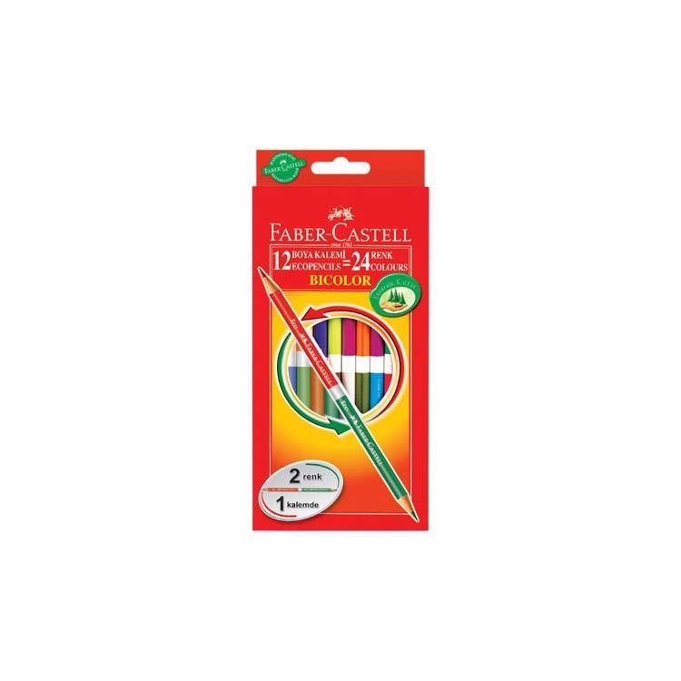 Faber Castell Bicolor Kuru Boya 12 Boya Kalemi 24 Renk 1/1 5171120612Faber Castell Bicolor Kuru Boya 12 Boya Kalemi 24 Renk 1/1 5171120612 - Kırtasiyem.netKuru Boyalar