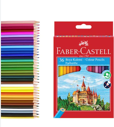 Faber-Castell Boya Kalemi, Karton K 36'lı (FSC)Faber-Castell Boya Kalemi, Karton K 36'lı (FSC) - Kirtasiyem.netKuru Boyalar