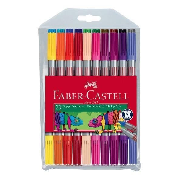 Faber Castell Çift Taraflı Keçeli Boya Kalemi 20 RenkFaber Castell Çift Taraflı Keçeli Boya Kalemi 20 Renk - Kırtasiyem.netKeçeli Kalemler