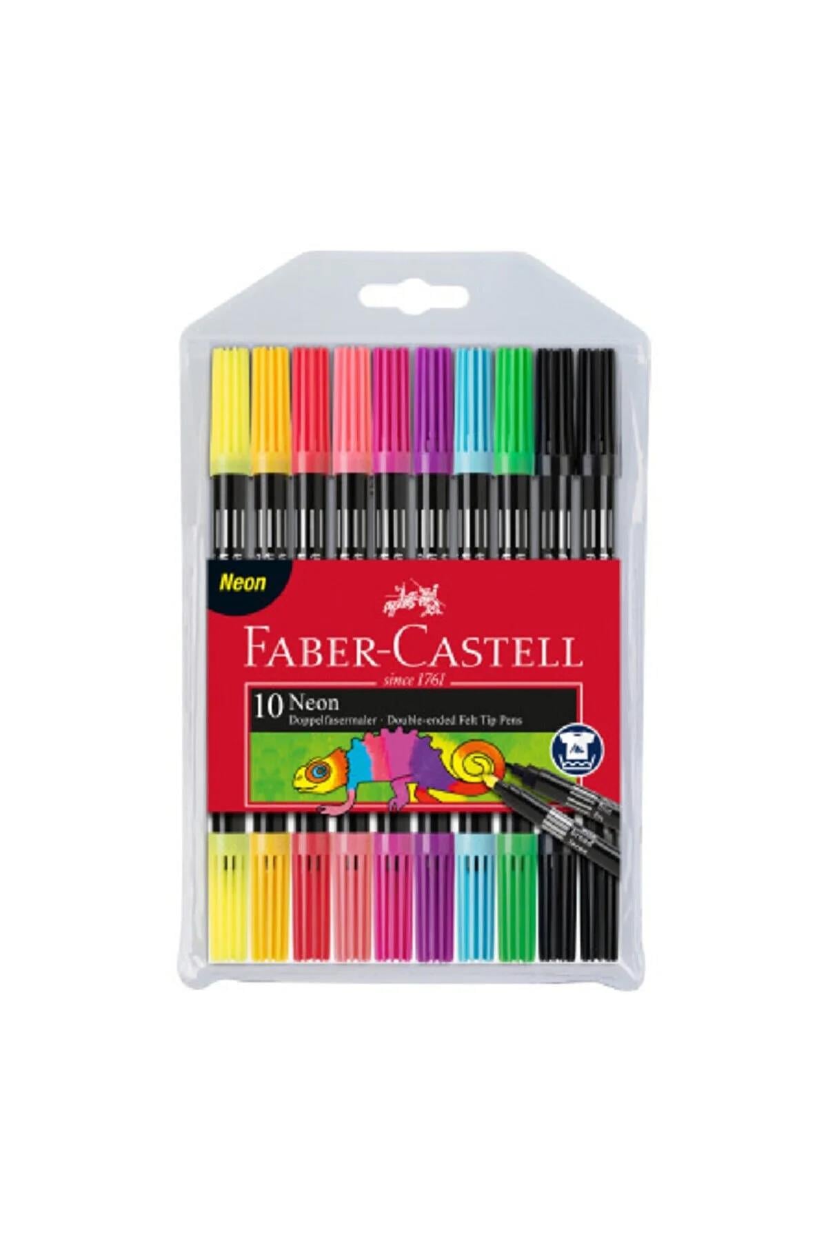 Faber Castell Çift Taraflı Neon Keçeli Kalem 10 RenkFaber Castell Çift Taraflı Neon Keçeli Kalem 10 Renk - Kirtasiyem.netDövme Kalemleri